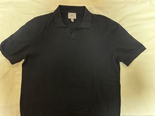 Polo H&M manga corta negro