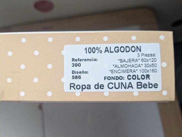 3 conjuntos de Sábanas Cuna Bebé