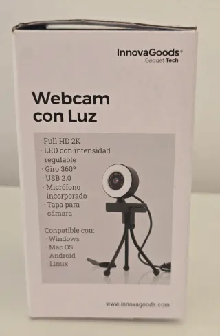 Webcam InnovaGoods con Luz 2K
