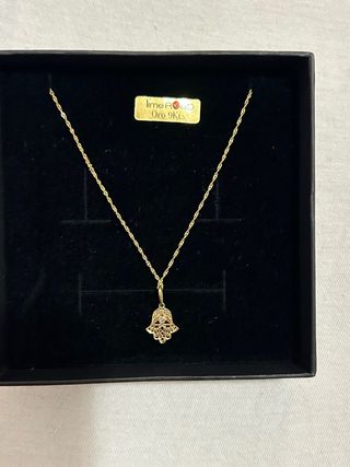 Cadena y Colgante Oro 9k mano de fatima