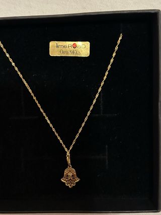 Cadena y Colgante Oro 9k mano de fatima