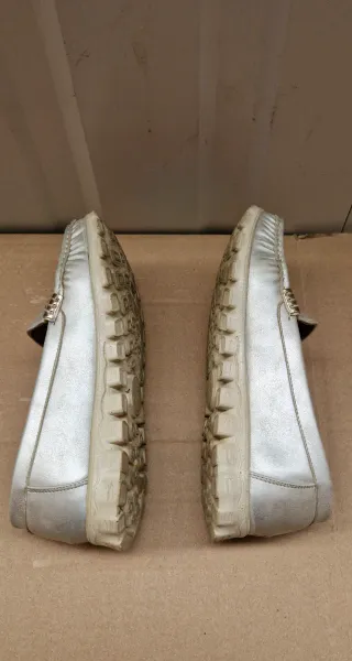 Mocasines dorado perlado, mujer, talla 38