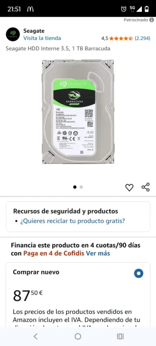 HDD Seagate 1TB
