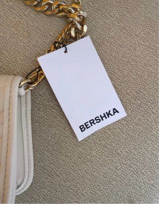 Bolso Bershka Beige y Dorado