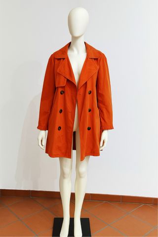 Cappotto Arancione Doppio Petto
