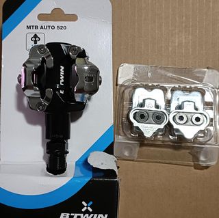 Pedales automáticos Btwin MTB AUTO 520 + calas