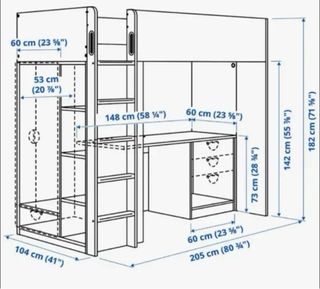 URGE VENDER! LITERA IKEA SMASTAD JUVENIL