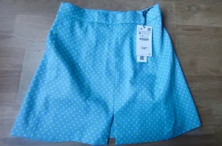 Falda corta Zara azul topos Talla M