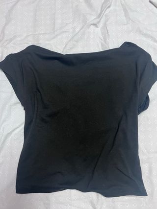 Tops espalda descubierta mujer rojo y negro