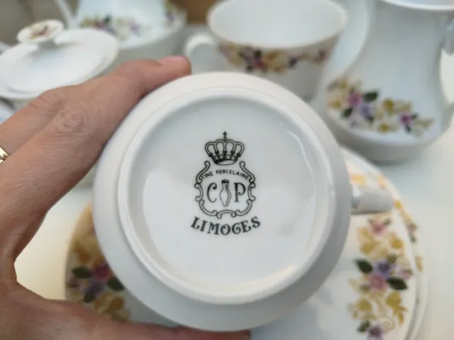 Juego de café porcelana de Limoges (Francia)