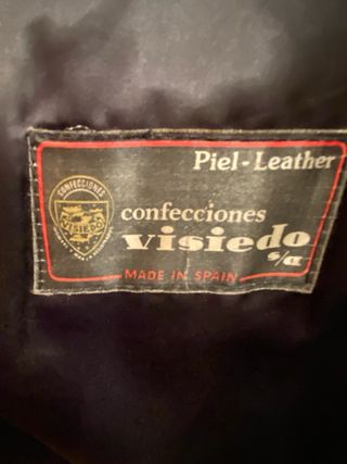 Cazadora bomber piel negra