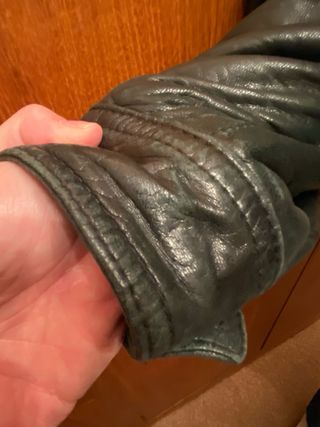 Cazadora bomber piel negra