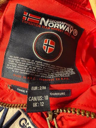 Abrigo Geographical Norway Rojo Mujer