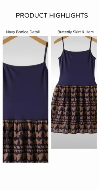 Killah Vestito Viola Beige Farfalle Tg S