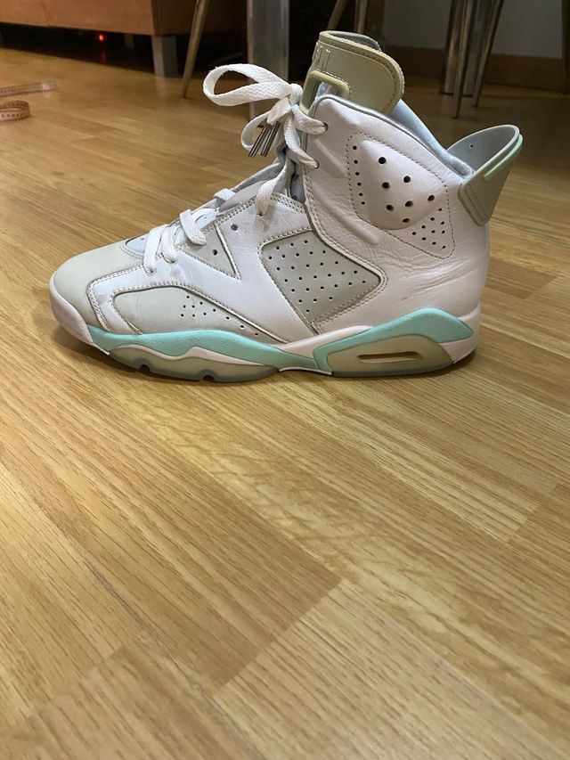 Air Jordan 6 Blancas y Turquesa