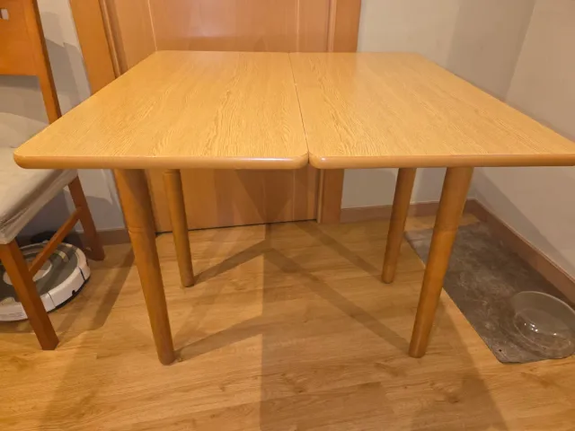 Mesa de cocina madera plegable