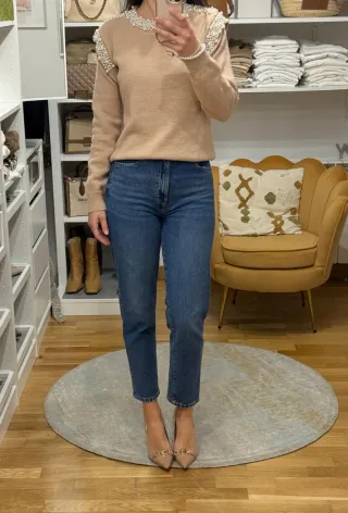 Jersey perlas beige S