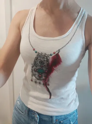 Top tirantes IKKS estampado étnico
