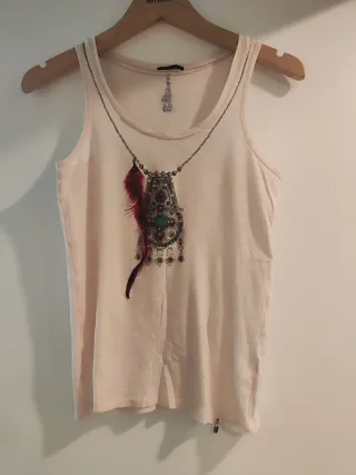 Top tirantes IKKS estampado étnico