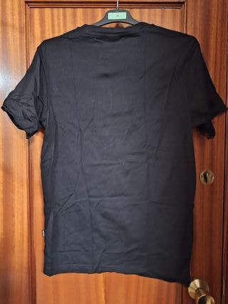 Camiseta Cropp negra bordado Eat Healthy