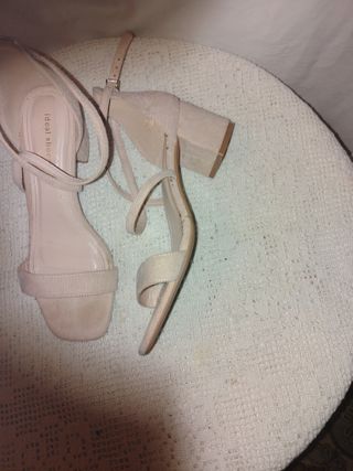Sandalias Mujer Ideal Shoes Beige Talla 39