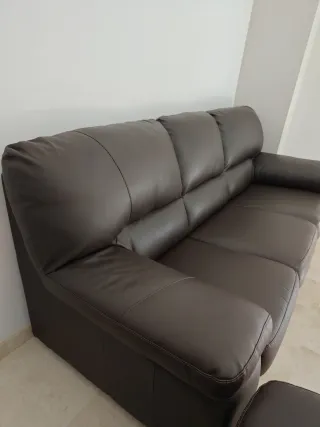 (2 sofás) Sofá 3 plazas y Sofá 2 plazas Marrón
