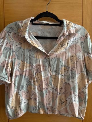 Blusa Pull&Bear Estampado Caras 