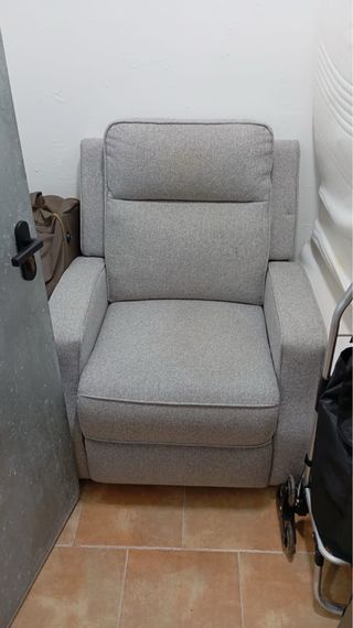 Sillón relax eléctrico gris