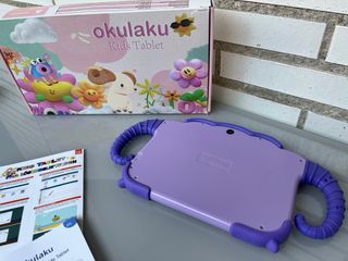 Tablet Infantil Okulaku Morada y Blanca