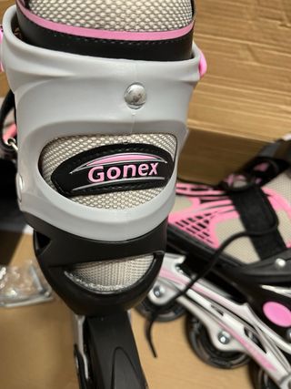 Patines ajustables Gonex rosas y grises