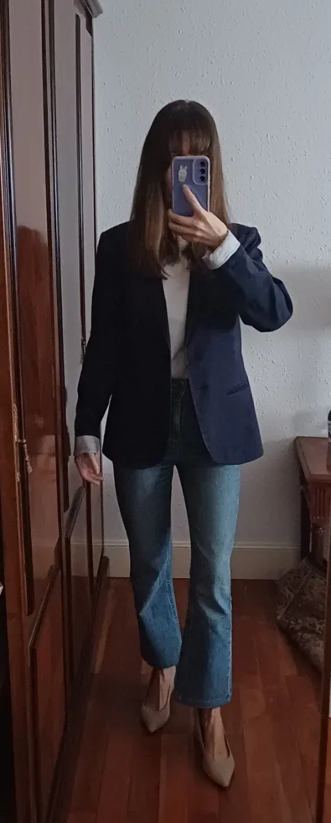 Blazer azul marino Stradivarius
