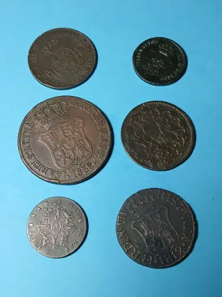Lote monedas antiguas españolas