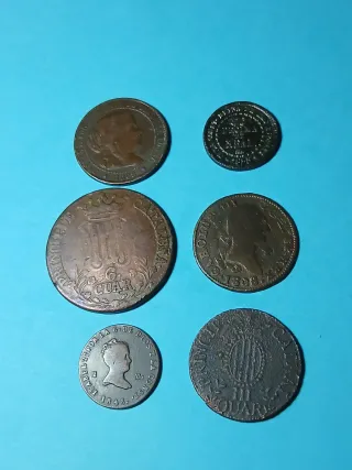 Lote monedas antiguas españolas