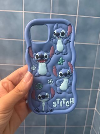 Custodia Lilo & Stitch viola per iPhone 13/14