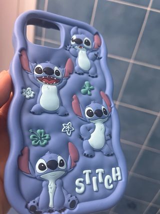 Custodia Lilo & Stitch viola per iPhone 13/14