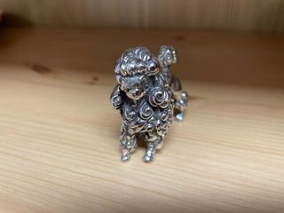 Figura Caniche Plateado Plata