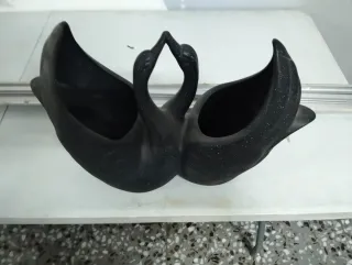 Figura decorativa cisne doble