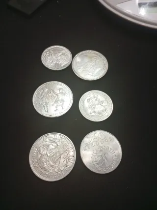 Lote de 6 monedas antiguas