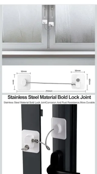 Seguridad para Ventanas Puertas, 2 uds