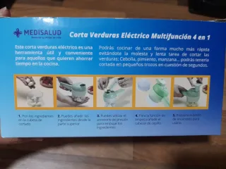 Corta Verduras Eléctrico Multifunción 4 en 1