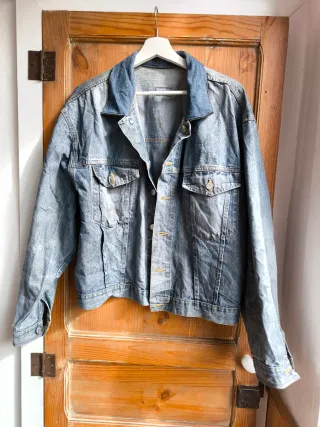 Cazadora corta tejana vintage hombre