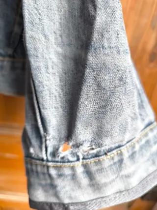 Cazadora corta tejana vintage hombre