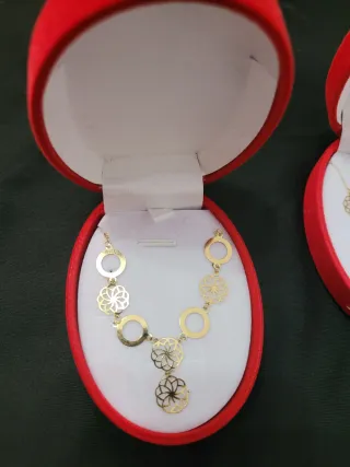 Conjunto de oro 18k