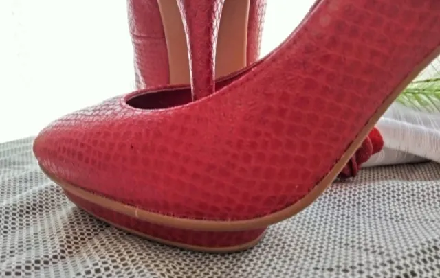 ZAPATOS TACÓN ROJOS MARYPAZ.