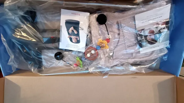 Hamaca babybjörn Bliss rosa perla de malla