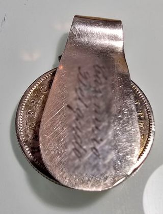 Peso de plata Filipinas 1909 clip billetes 33 grs.