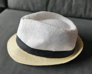 Sombrero Panamá Beige y Blanco