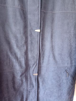 Chaqueta azul marino tipo ante suave – Talla 48