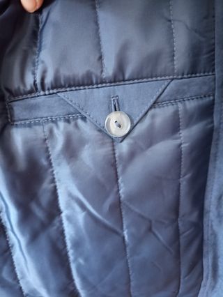 Chaqueta azul marino tipo ante suave – Talla 48