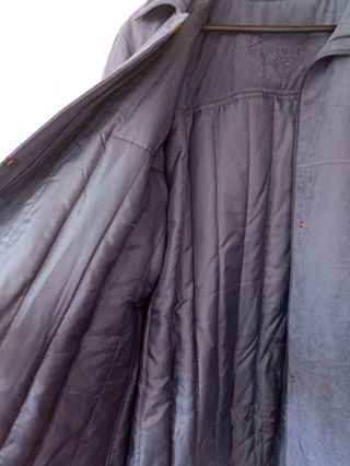 Chaqueta azul marino tipo ante suave – Talla 48
